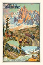 Pocket Sized - Found Image Press Journals- Vintage Journal Chamonix, France Travel Poster