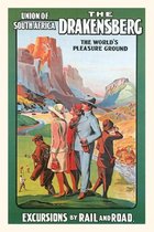 Pocket Sized - Found Image Press Journals- Vintage Journal The Drakensberg, South Africa Travel Poster