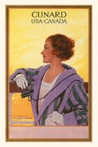 Pocket Sized - Found Image Press Journals- Vintage Journal Cunard Line Travel Poster