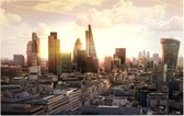 Zonsopgang over de zakelijke financiële wijk van Londen - Foto op Forex - 120 x 80 cm