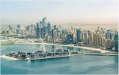 Panoramische luchtfoto van de Dubai Marina skyline - Foto op Forex - 45 x 30 cm