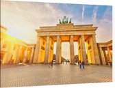 Brandenburger Tor bij zonsondergang in Berlijn - Foto op Canvas - 90 x 60 cm