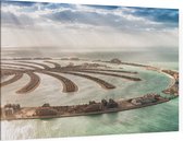 Luchtfoto van wereldberoemde Dubai Palm Island - Foto op Canvas - 60 x 40 cm