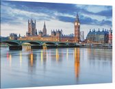Parlementsgebouw en de beroemde Big Ben van Londen - Foto op Canvas - 90 x 60 cm