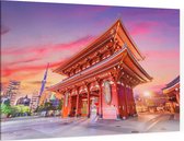 De klassieke Boeddhistische tempel Sensoji-ji in Tokio  - Foto op Canvas - 90 x 60 cm