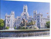De beroemde fontein van Cibeles op een zomerdag in Madrid - Foto op Canvas - 150 x 100 cm