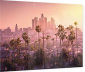 Palmbomen voor de prachtige skyline van Los Angeles - Foto op Plexiglas - 90 x 60 cm