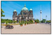 De Berlijn kathedraal en TV-toren van het Alexanderplein - Foto op Akoestisch paneel - 225 x 150 cm