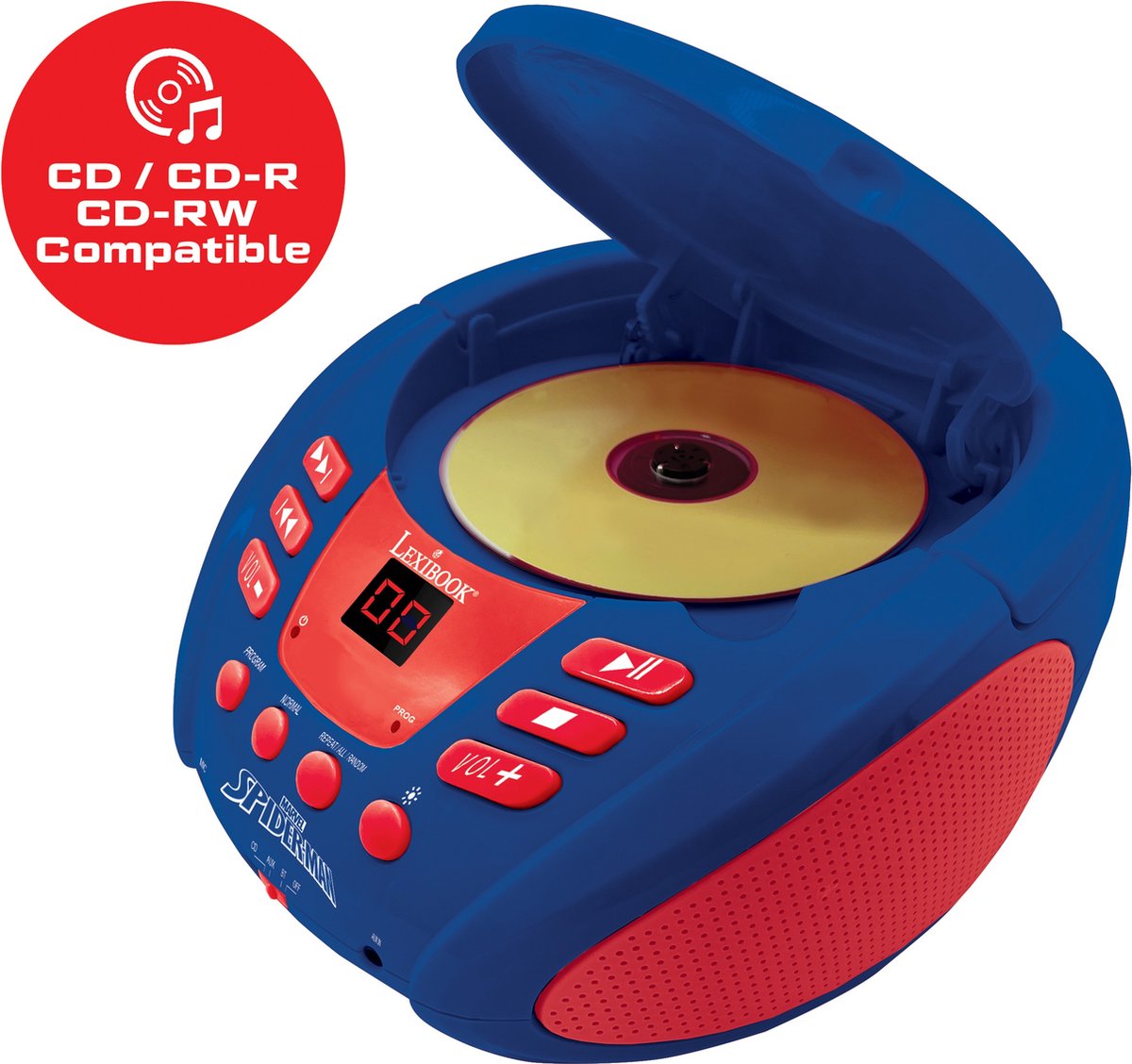 Player Lexibook Spider-Man Children's CD LED Light Bluetooth 5.0
