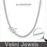 Velini jewels-5.9MM Cubaanse halsketting-925 Zilver Ketting-  roestvrij ketting-50+5 cm verlengstuk met anker slot