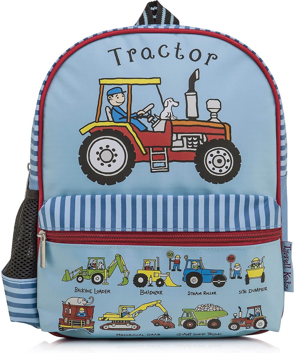 Tractor werkvoertuigen kleuter kinder rugzak rugtas - Tyrrell Katz