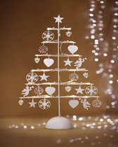 Grobbie - Kerstboom - Metalen Kerstdecoratie - Kerstversiering - Kerstverlichting - Met Batterijen - Hoogte 45 cm