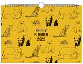 EC-OOOH familiekalender 2022 - A4 formaat - weekkalender - voor maximaal 6 personen - geel bruin