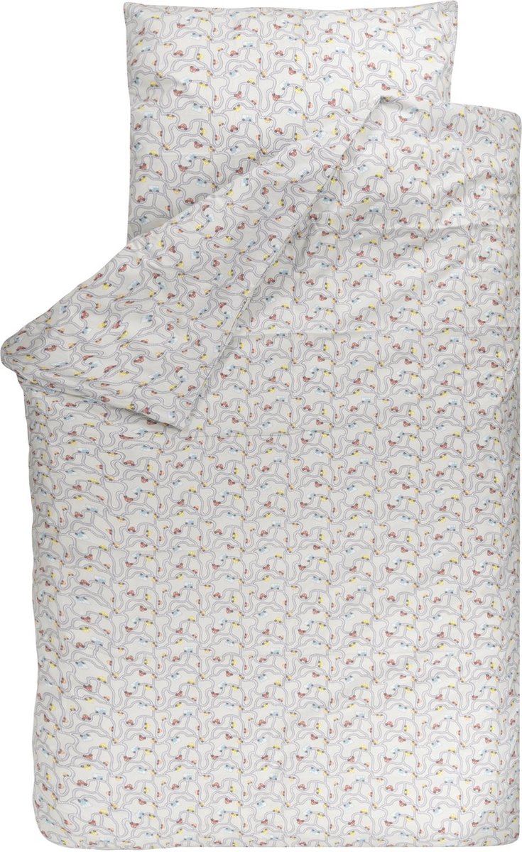 BINK Bedding Dekbedovertrek Traffic Grey 1-persoons 140 x 200/220 cm (+ 1 kussensloop 60 x 70 cm)