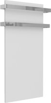Panneau chauffant infrarouge en métal pour salle de bain / chauffe-serviettes | y compris thermostat séparé |  infrarouge | 1 000 watts | 60x140CM | Blanc | Alcaric