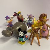 Disney Speelset met speelfiguurtjes uit o.a. Leeuwenkoning - Winnie de Poeh - Mickey Mouse en Bambi - Bullyland - 6cm