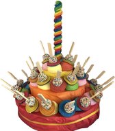 Snoeptaart - Regenboog - Kinderfeestje - Uitdeelcadeau - 30 traktaties - Kleurrijke lolly - In cadeauverpakking met gekleurd krullint