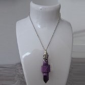 5 Elementen Vuur & Amethist 7e Chakra pendel