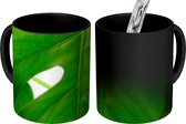 Magische Mok - Foto op Warmte Mok - Een groen en botanisch blad - 350 ML