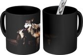 Magische Mok - Foto op Warmte Mok - Moeder wolf met pup - 350 ML