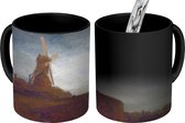 Magische Mok - Foto op Warmte Mokken - Koffiemok - De molen - Schilderij van Rembrandt van Rijn - Magic Mok - Beker - 350 ML - Theemok