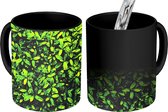 Magische Mok - Foto op Warmte Mok - Lichtgroene bladeren - 350 ML