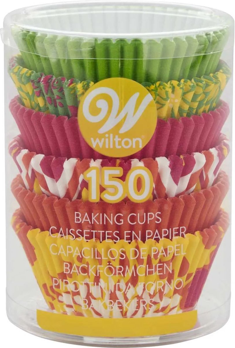 Wilton Cupcakevormpjes Neon Floral pk/150