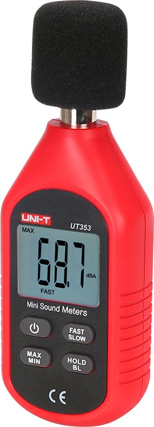 UNI-T UT353 geluid decibel meter met condensator microfoon en LCD display - UNI-T