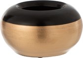 J-Line Bloempot Boord Terracotta Zwart/Goud Small