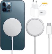 Magsafe Oplader Iphone 12/13 + USB-C Adapter 15W – Geschikt voor iPhone 12/13 /Pro/Pro Max – Draadloze Oplader Magnetisch – Wireless Charger – Ook geschikt voor AirPods met Draadlo