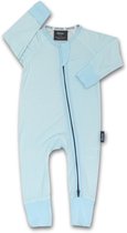 Zipster Strepen Blauw - Baby Romper - Bamboe - Met 2-way ritssluiting - Maat 62-68