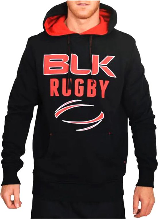 Sweat à capuche Junior BLK Big Rugby logo taille 140