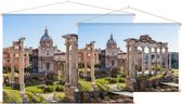 Forum Romanum gezien vanaf het Capitool in Rome - Foto op Textielposter - 120 x 80 cm