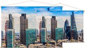 De bouwput van de Londen Financial District skyline - Foto op Textielposter - 45 x 30 cm