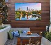 De sfeervolle Chicago skyline vanaf Lincoln Park - Foto op Tuinposter - 120 x 80 cm