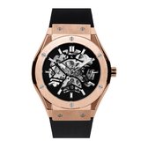 Kroosman® TITAN 41 MM Rosé goud - Nederlands uurwerk - Automatisch en zelfladend op polsbeweging - Sportieve kokos geurende band - 41 MM geborsteld staal - Helder mineraalglas - Verstelbare p