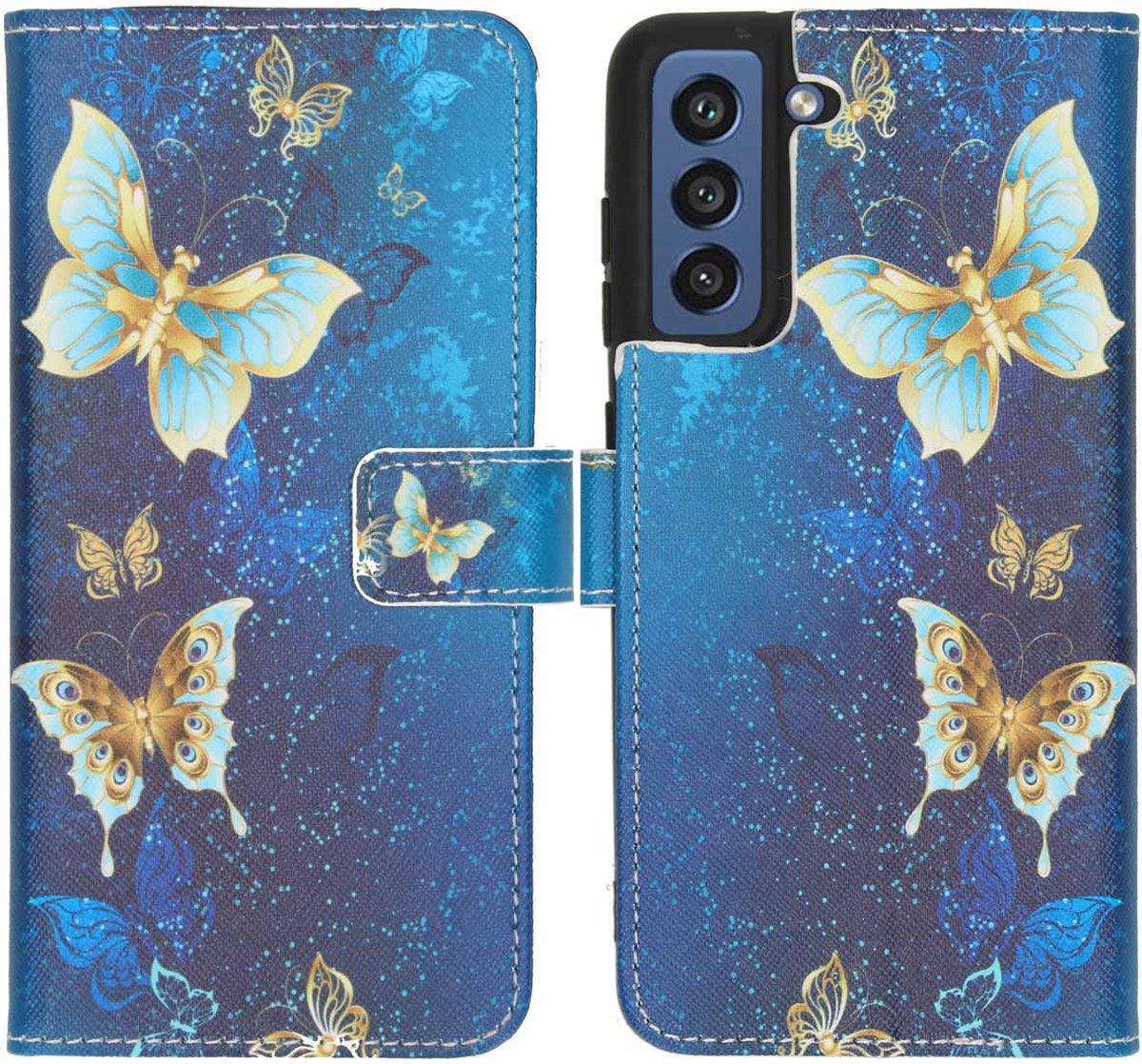 iMoshion Design Softcase Book Case Samsung Galaxy S21 FE hoesje - Vlinders