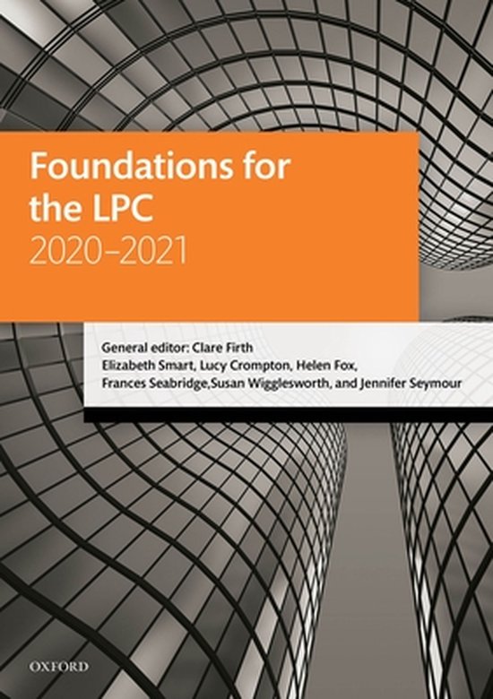 FOUNDATIONS FOR THE LPC 2020-21 - cover