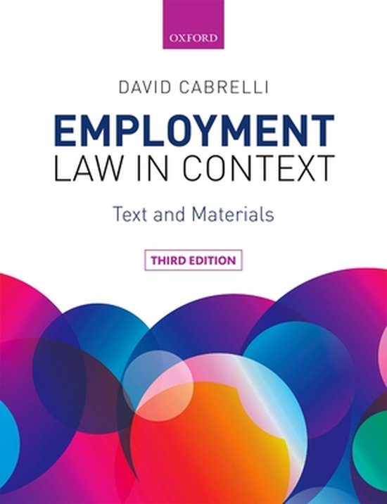 Employment Law in Context - cover