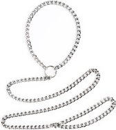 Nooitmeersaai - Metalen zilveren halsband met ketting