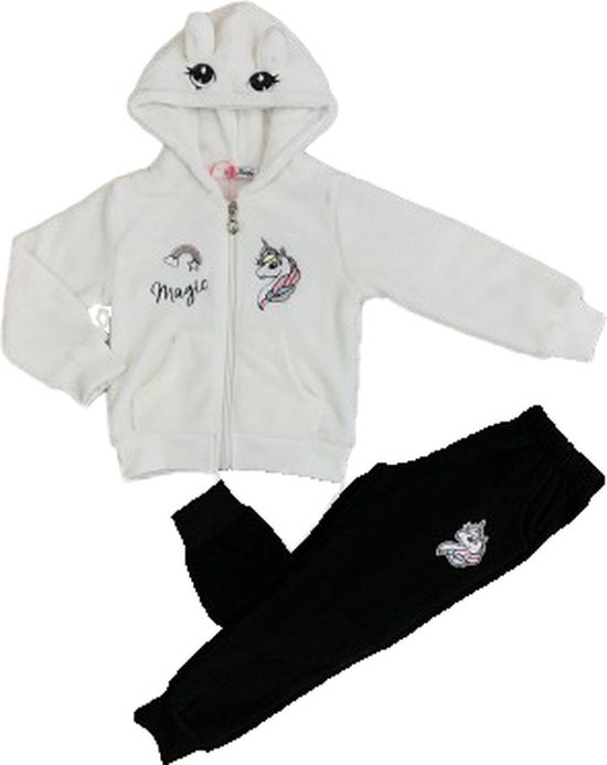 Unicorn onesie-pyjama-kledingset-broek en trui met capuchon-cap-unicorn kleding voor meisjes