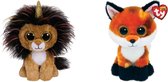 Ty - Knuffel - Beanie Boo's - Ramsey Lion & Fox