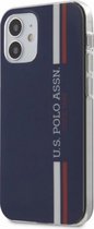 U.S. Polo Tricolor Back Case - Geschikt voor Apple iPhone 12 Mini (5.4") - Blauw