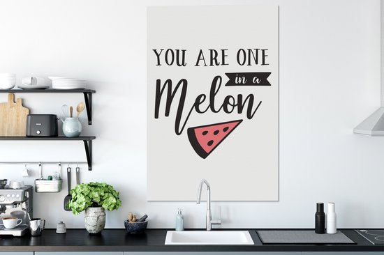Tableau Peinture Citations - Proverbes - Tu es un dans un melon - 90x140 cm - Décoration murale