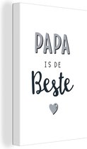 Tableau Peinture Citations - Proverbes - Papa est le meilleur - Vaderdag - 20x30 cm - Décoration murale