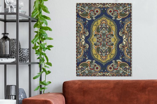 Tapis peinture sur toile - Motifs - Couleurs - 60x80 cm - Décoration murale