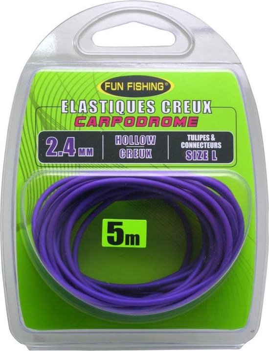 Fun Fishing Elastiek Hollow 5m - Maat : 2.4mm - L