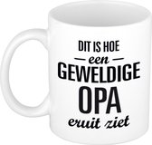 Voici à quoi ressemble un arrière-grand-papa cadeau tasse à café / tasse à thé - blanc - 300 ml - anniversaire / merci