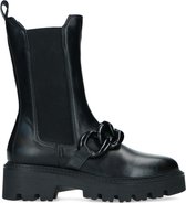 Sacha - Dames - Zwarte chelsea boots met chain - Maat 37