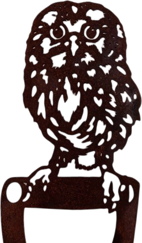 Chouette Blanche Lamelles En Métal Recyclé Décoration Jardin